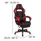 Flash Furniture Black Gaming Desk-Cup Holder/Reclining Chair Set BLN-X40D1904-RD-GG - alternate 5
